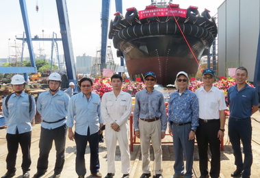 港勤第二艘大馬力拖船今下水(圖)