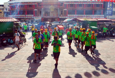 高美三凰壇徒步迎回鎮殿太子爺金身(圖)