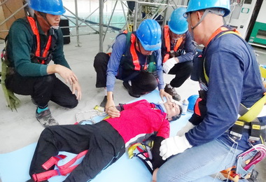 勞檢處辦勞工熱危害及墜落預防觀摩會(圖)