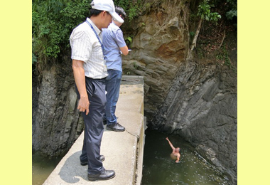 峰谷橋疑護岸被淘空岌岌可危(圖)