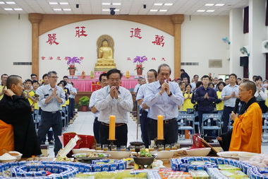 中油大林煉油廠中元普渡祈求平安(圖)