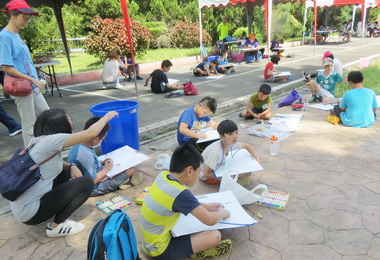 明潭電廠辦寫生比賽場面熱絡(圖)