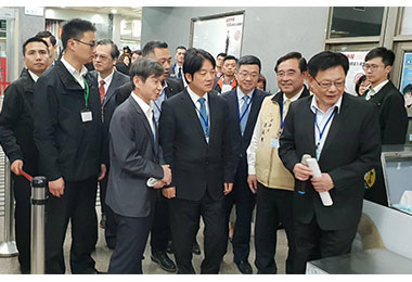 行政院長賴清德視察金門海關防堵非洲豬瘟(圖)