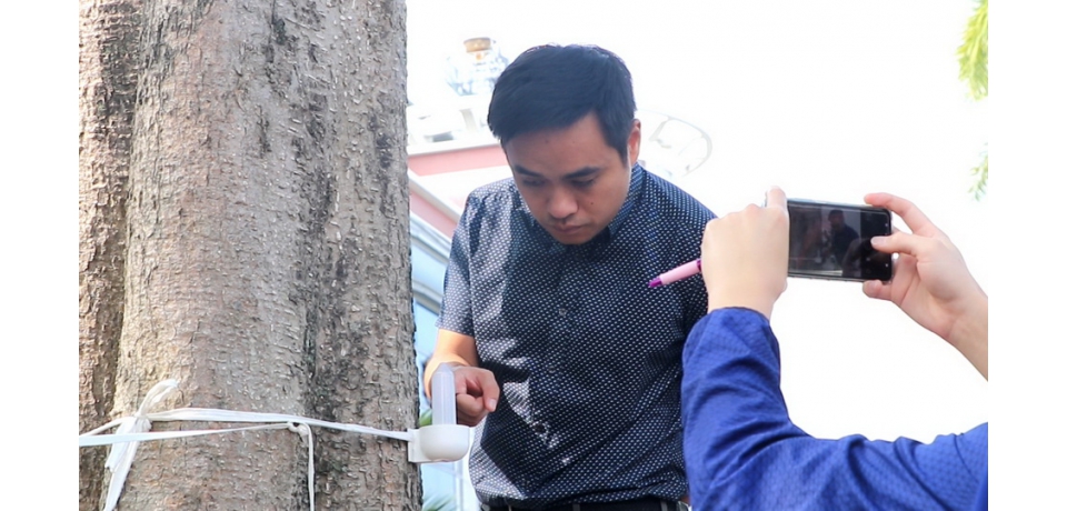 特生中心召開琉璃蟻防治會議 集集鎮長視察行道樹示範(圖)