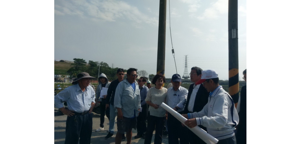 雲林農田水利會會勘虎尾鎮三塊厝小排(圖)