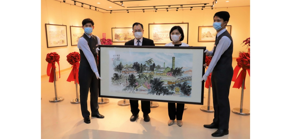 警界儒將蔡俊章水墨畫「虎尾故鄉」捐贈雲縣府典藏(圖)
