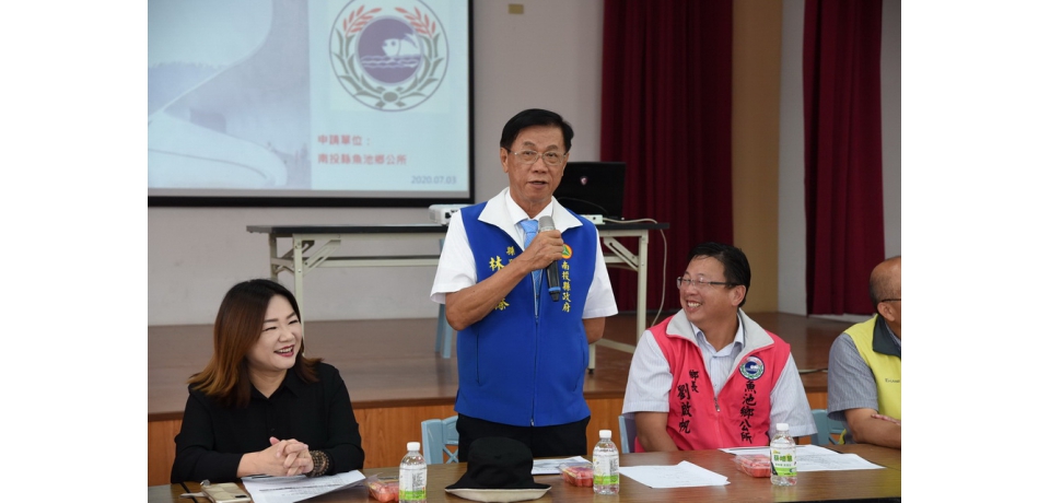 魚池新城村活動中心增建　林明溱會勘說明(圖)