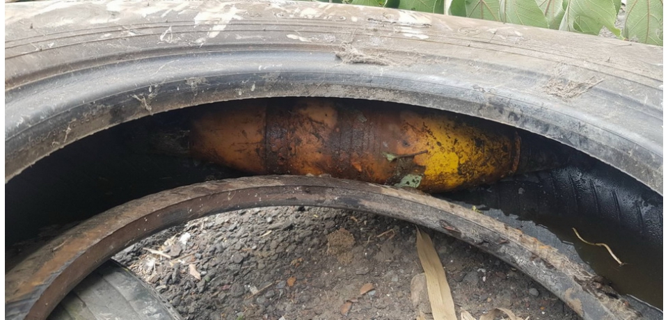 民眾拆除舊屋、整地發現未爆彈 報警迅速處理(圖)