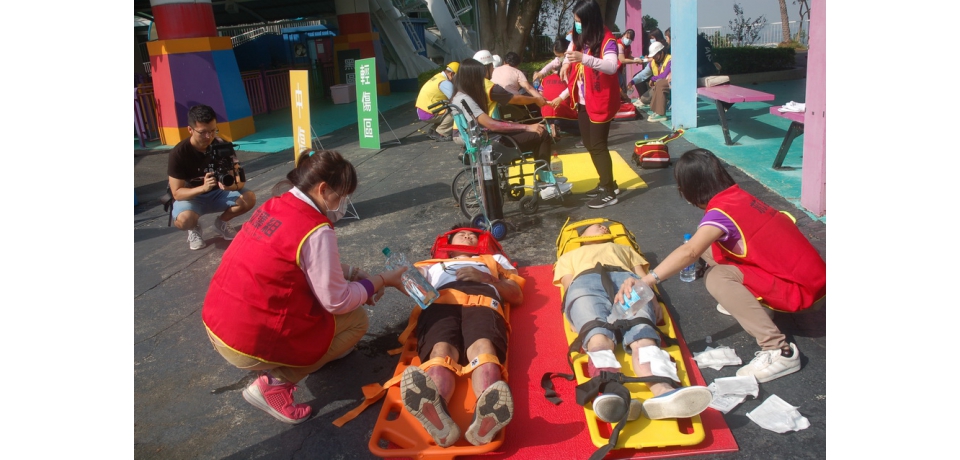 雲林縣政府與劍湖山舉行災害模擬演習 強化應變能量 救難演習(圖)