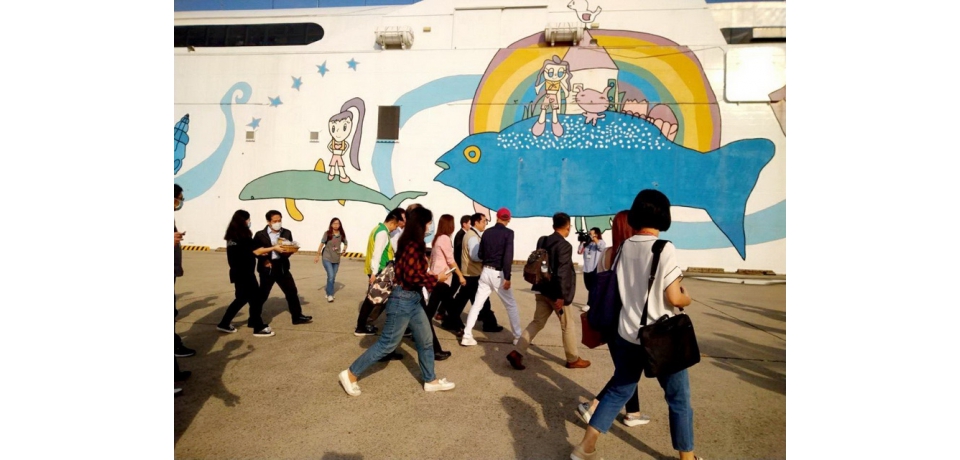 「麗娜輪」安平港啟航，試營運安平至澎湖直航航線(圖)