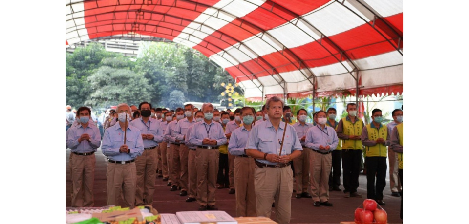 中鋼公司舉行二號高爐第四爐代開爐祈福典禮(圖)