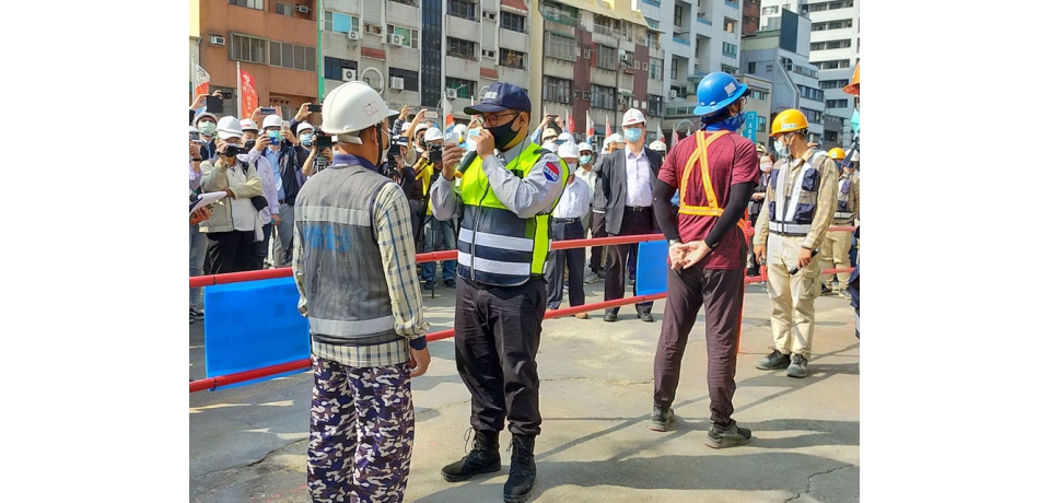 高雄舉辦工地酒測管制觀摩 副市長羅達生盼增加督檢與業者落實自律共同降災(圖)