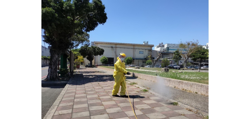 高雄前鎮科技產業園區已完成公共區域消毒全力防堵疫情(圖)