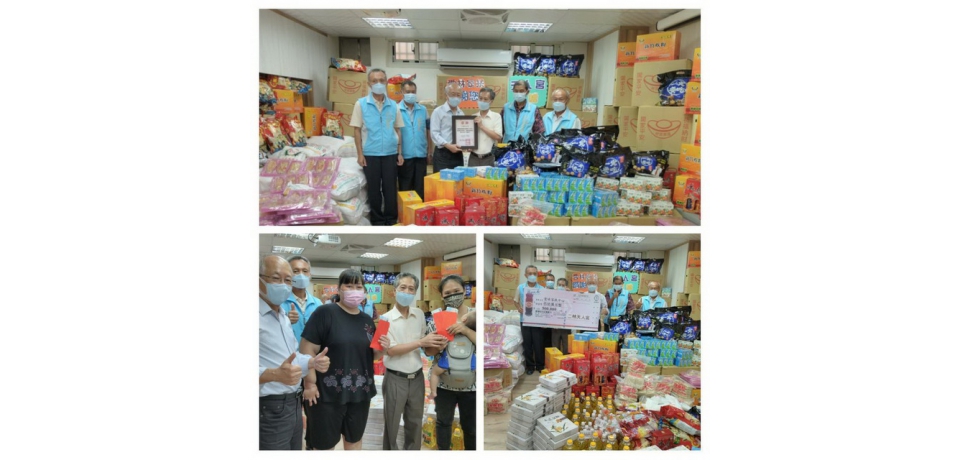 彰化二林天人宮普渡品及捐款50萬專程送來(圖)