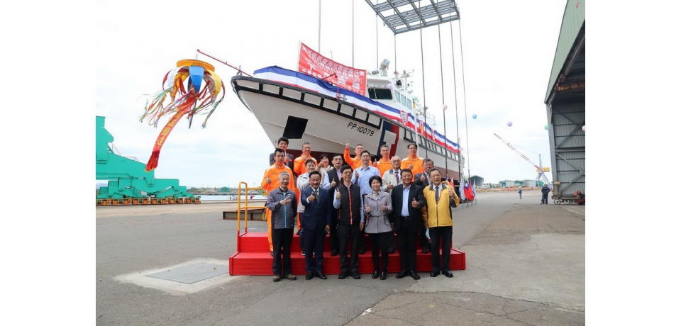 台船承造海洋委員會海巡署100噸級巡防救難艇HNO.1148下水(圖)