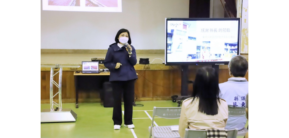 張麗善會勘東明國中活動中心 允諾裝設冷氣改善悶熱問題(圖)