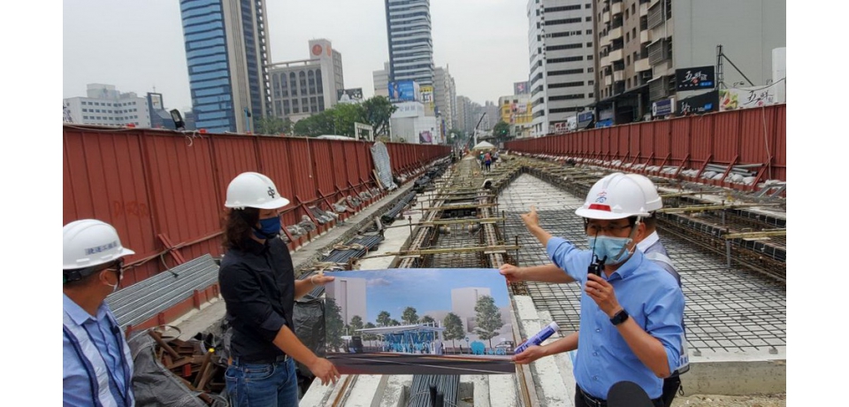 高雄市副市長林欽榮視察輕軌C20~C24段施工進度並期勉評估今年提前通車(圖)