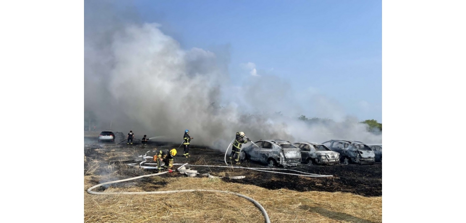 農機展停車場火警無人受傷25車毀損   張麗善:妥善協助後續處理(圖)