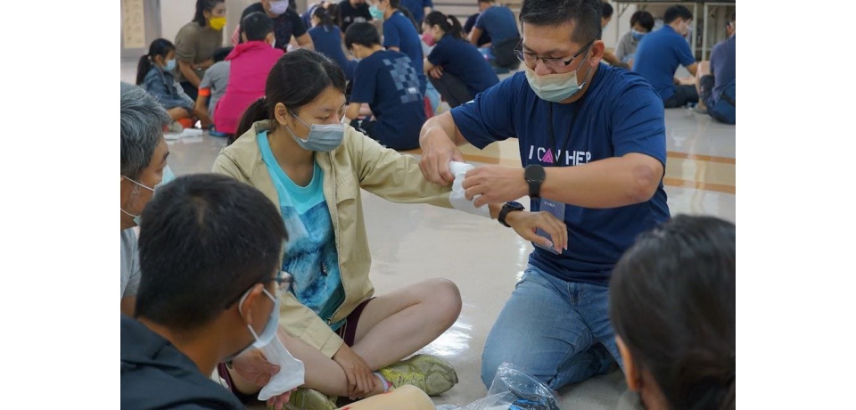 南韓梨泰院踩踏慘劇全球關注「I Can Help」高醫與壯闊台灣聯盟訓練民眾災難應變能力(圖)