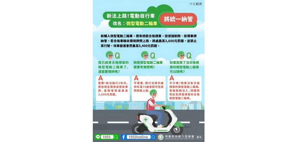 酒容難掩 男酒後騎乘微電車 遭保警依法送辦(圖)