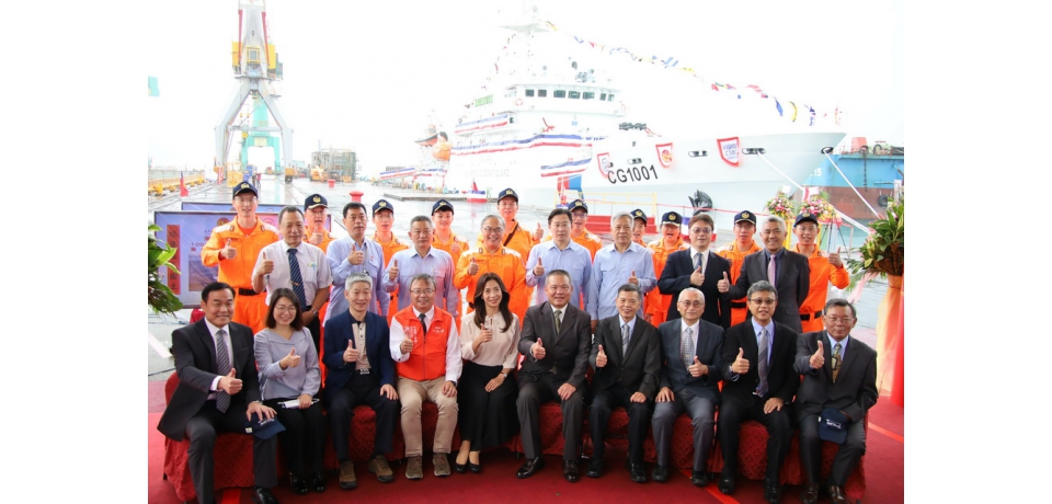 台船公司1000噸級巡防艦首艘彰化艦 交船給海巡署 第2艘台中艦命名下水(圖)