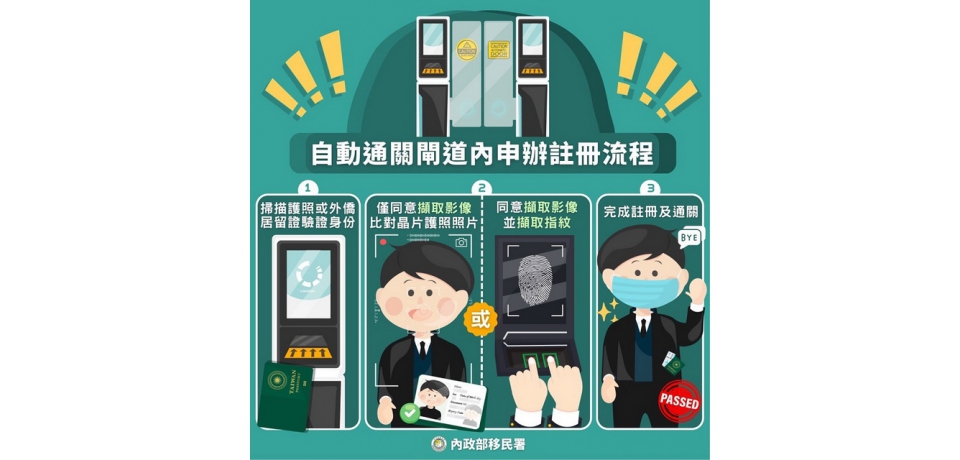 移民署自動通關系統再升級 註冊不用再到服務站(圖)
