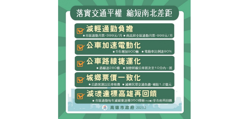 高雄通勤月票方案出爐 「月」搭「月」划算 高雄市區任你跑399元  南高屏搭到飽999元(圖)