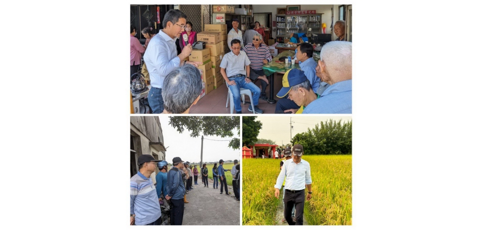 農業部陳駿季部長 到雲林宣布水稻保險理賠啟動(圖)