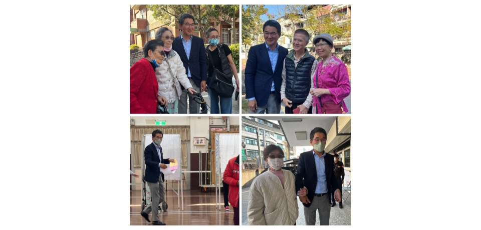 雲林第二選區立委候選人劉建國陪母親投票(圖)