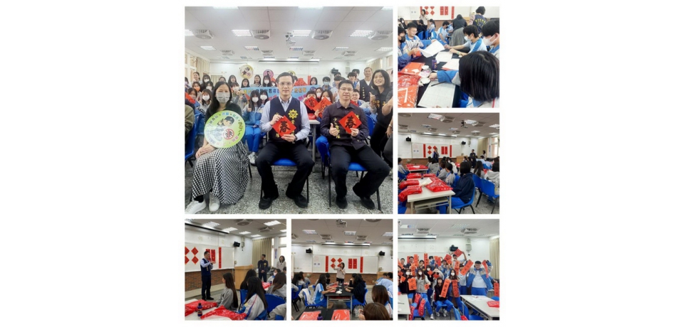 雲警少年隊入班宣導　寒假前揮毫「反毒、反詐 」(圖)