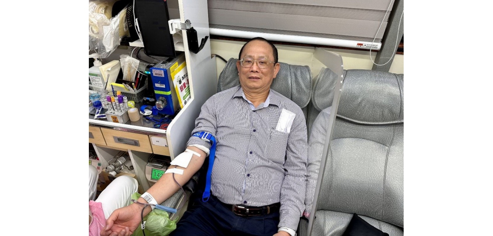 中油油愛 捐血助人 大林廠廖本源廠長帶頭挽袖捐輸 共募得40,500cc熱血(圖)