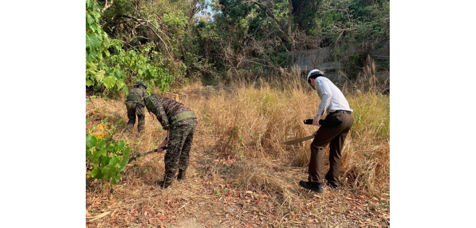預防山林火警 自管處進行跨機關清明防火演練(圖)