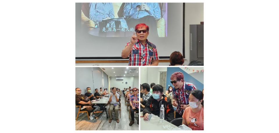 視障歌手張振華現身虎尾就業中心 為失業者分享生命歷程(圖)