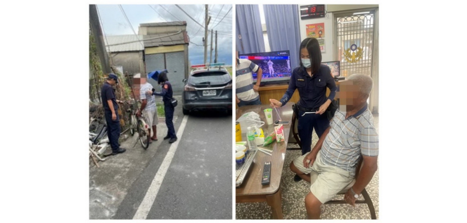 雲林縣失智翁大熱天迷途  斗南警分局大埤警即時尋獲助返家(圖)
