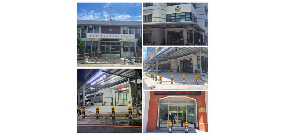 雲林縣萌警防撞桿化身守護天使員警值勤安全有夠力(圖)