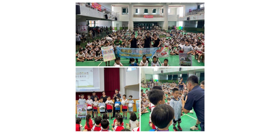 路口慢看停!雲林縣斗南警「從小扎根」校園交通安全宣導(圖)