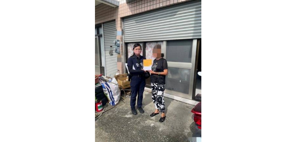 清寒陷困境　雲林縣大埤警偕善心人士送暖(圖)