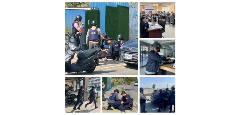 歲未年關將至 雲林斗南警分局舉辦金融機構防搶演練(圖)