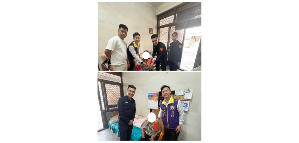 雲林縣斗南警分局古坑永光所警民共同伸出援手  助弱勢家庭度難關(圖)