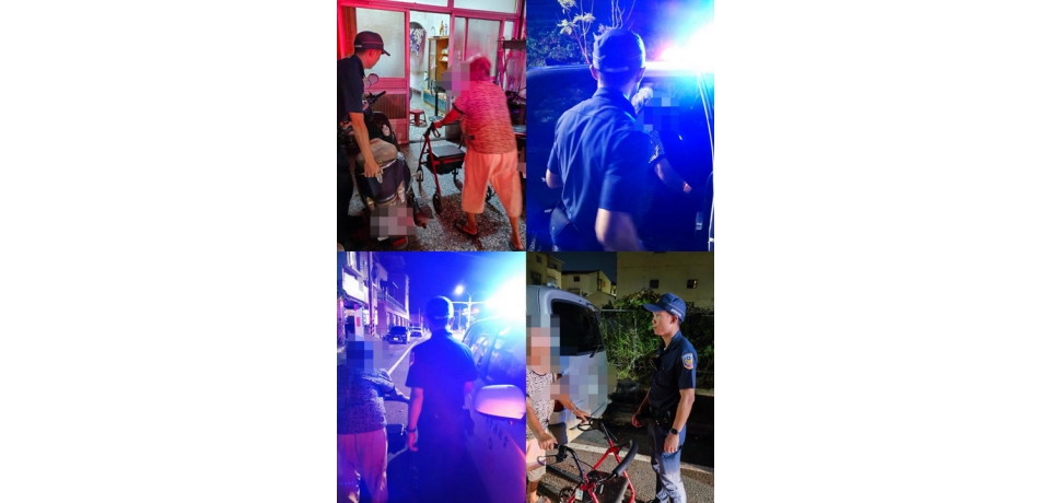雲林縣斗南警與警專實習生展現暖心情   溫馨助老婦返家(圖)