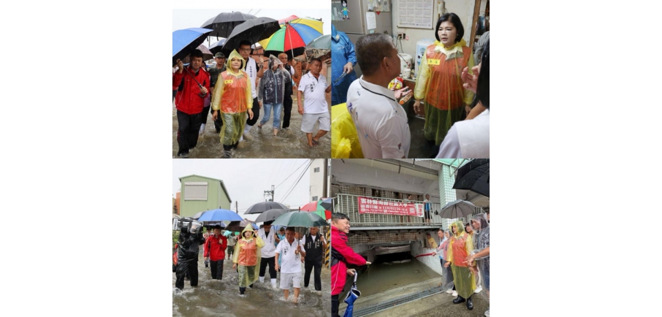 豪雨導致雲林縣內多處積淹水　雲林縣長張麗善率隊勘災、全力調度應變(圖)