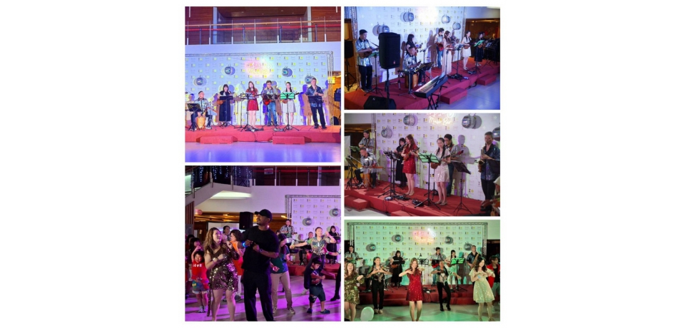 嘉義市文化局音樂廳大廳一夜化身Disco舞池　四季‧紅烏克麗麗樂團嗨翻全場　民眾微醺舞動重返Pub年代(圖)