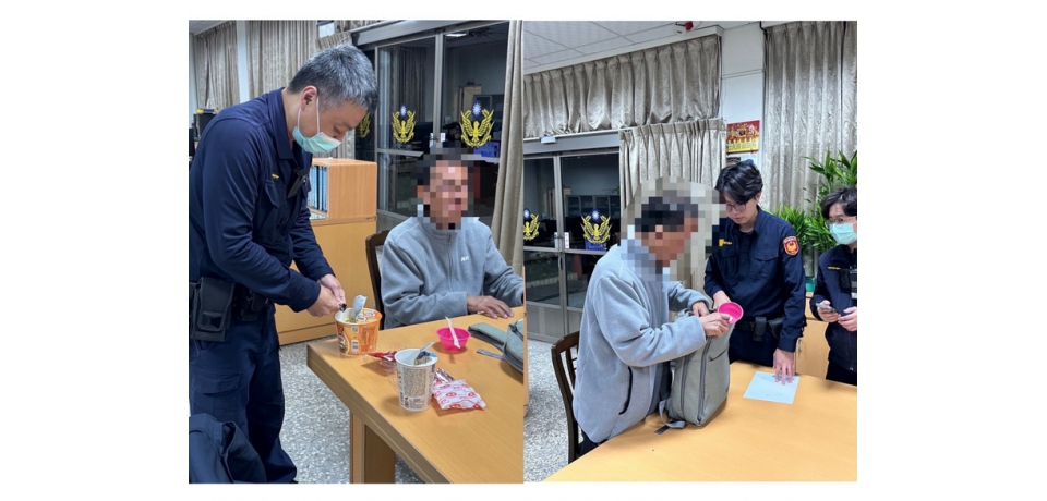 男子寒夜迷途　斗南警暖心安置(圖)