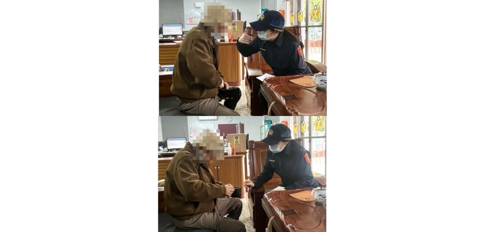 九旬翁誤以為證件遺失　斗南警暖心安撫(圖)