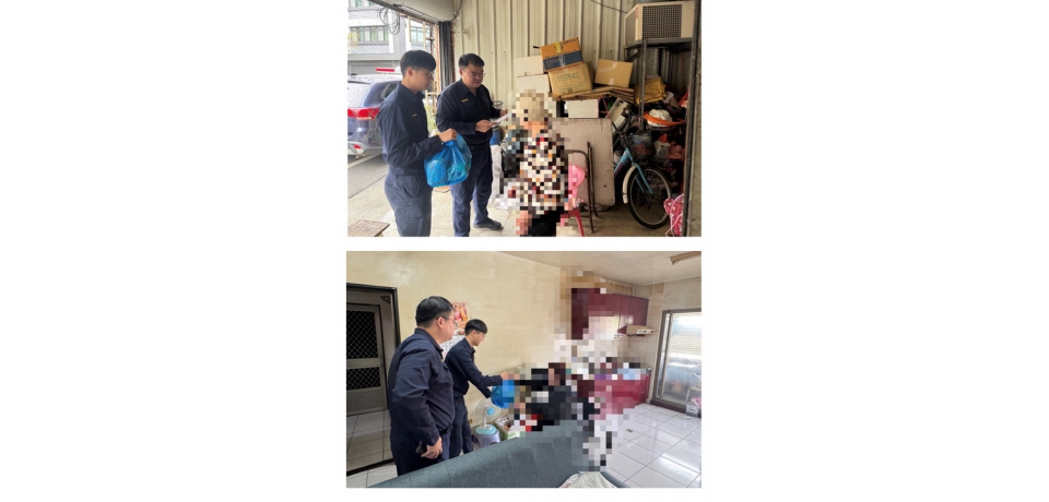 歲末寒冬送溫情　斗南警關懷弱勢(圖)