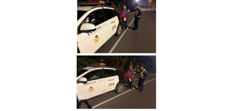 迷途老翁夜間路上徘徊 斗南警助其返家(圖)