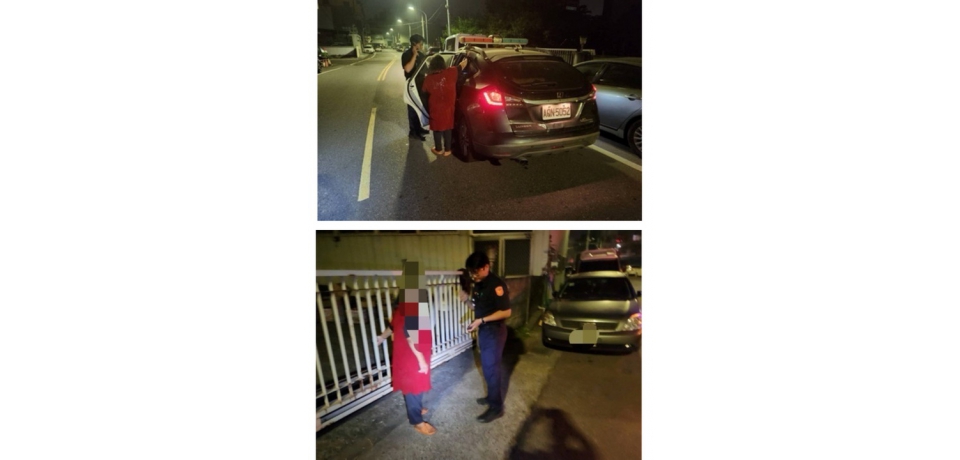 斗南警深夜暖心護送　迷途婦人平安返家、家屬感謝不已(圖)