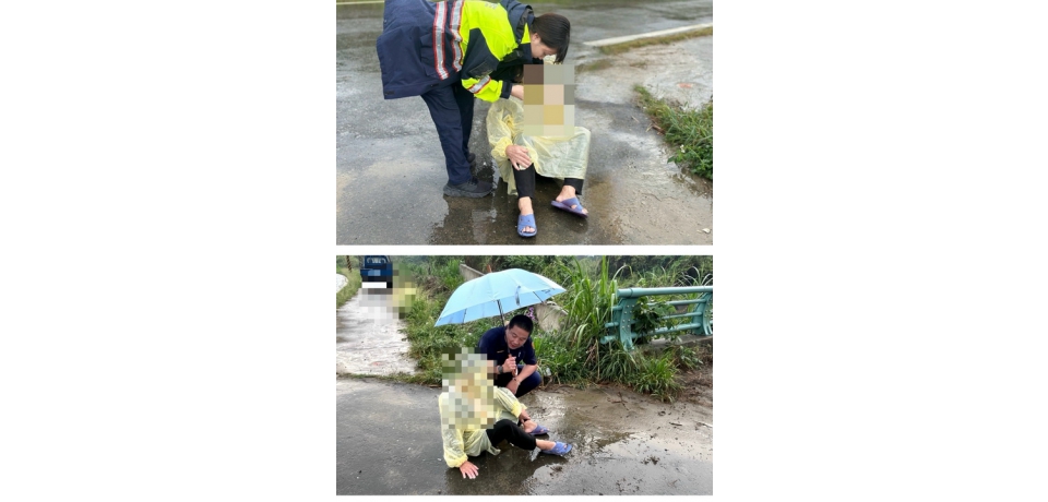 母親走失家屬心急如焚　暖警雨夜奔走30分鐘尋回平安送醫(圖)