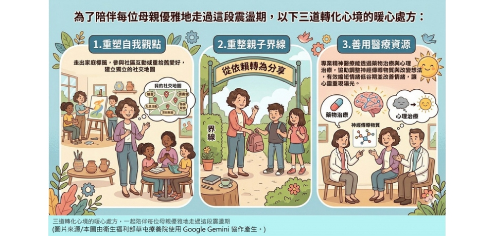 母親節的真諦 看見「空巢」下的心靈需求 草屯療養院提供三道「心靈處方」將失落轉化為成長動力(圖)