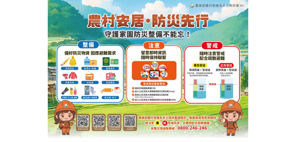 白海豚颱風影響臺灣，農村水保署啟動防災應變並加強戒備(圖)